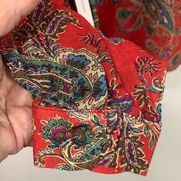 Icons Objects of Devotion The Tess McGill Mick Neck Blouse Sz Large soft viscose - Picture 4 of 8